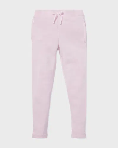 Ralph Lauren Girl's Drapey Terry-fleece Lounge Pants In Pink