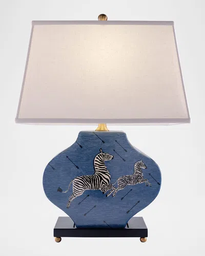 Port 68 Zebra Blue Lamp In Multi