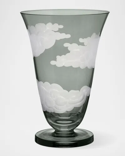 Jonathan Hansen In The Clouds Stemless Champagne Flute, Gray - 8 Oz. In Green