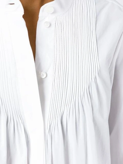 Shop Chloé Broderie Anglaise Pintuck Blouse In White