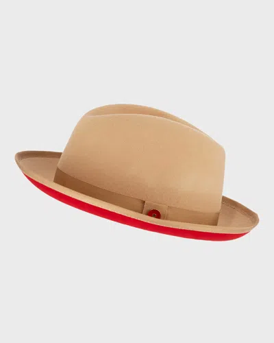 Keith James Men's King Fedora Hat In Brown