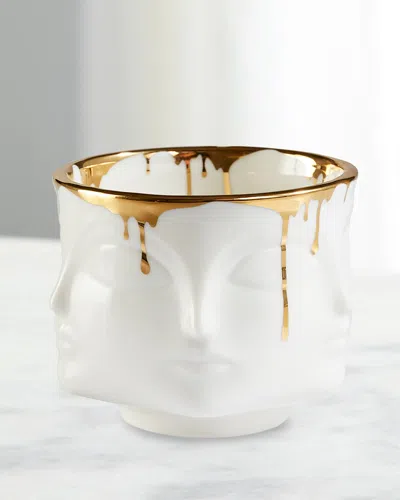 Jonathan Adler Gilded Dora Maar Bowl, Small In White