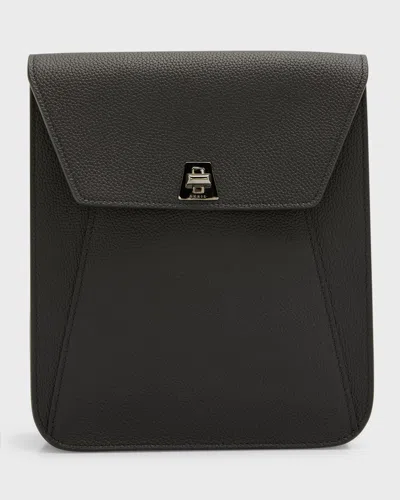 Akris Anouk Small Leather Messenger Bag In Black