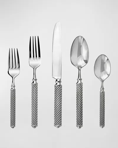 Ricci Silversmith Torsade Mirror 45-piece Flatware Set In Silver
