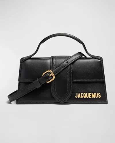 Jacquemus Le Bambino Leather Satchel Bag In Black