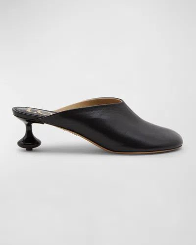 Loewe Toy Leather Drop Stiletto Mules In Black