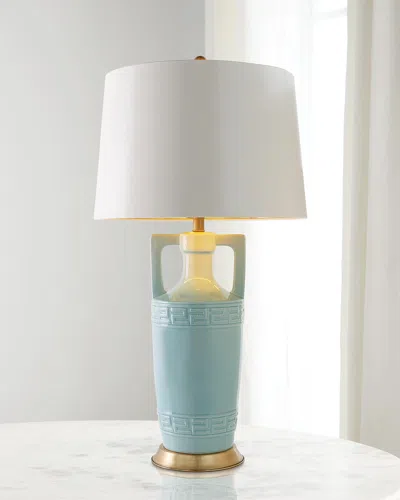 Port 68 Regency White Table Lamp In Green