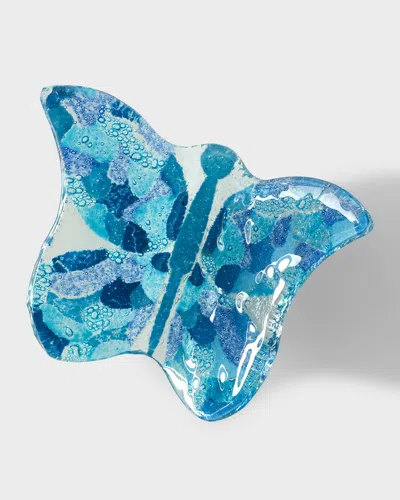 Global Views Small Glass Butterfly In Blue