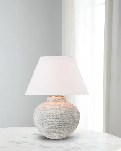 Visual Comfort Signature Avedon 15" Medium Table Lamp By Marie Flanigan In White
