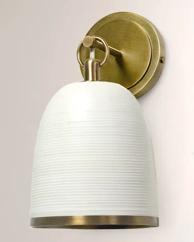 Palecek Rivoli Leather Sconce In White
