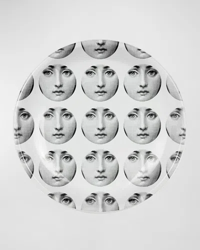 Fornasetti Round Ashtray Tema E Variazioni N.197 In White