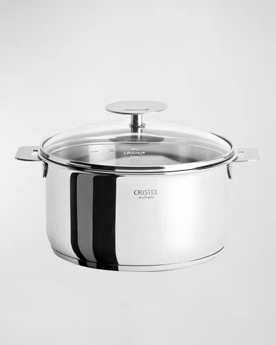 Cristel Casteline Saucepan With Domed Lid, 3.5-quart In Silver