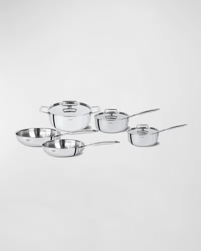 Cristel Castel Pro Ultraply 8-piece Stainless Steel Cookware Set In Silver