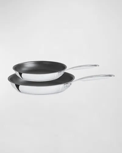 Cristel Castel Pro Multiply 2-piece Non-stick Frying Pan Set In Silver