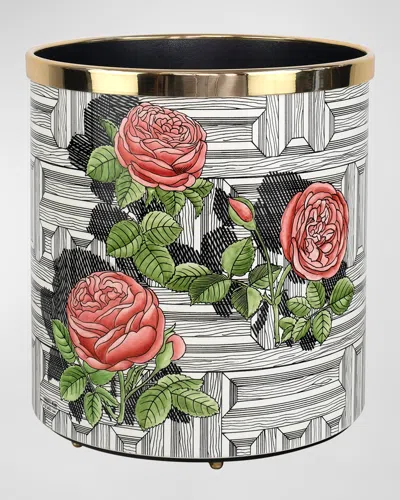 Fornasetti Paper Basket - Musciarabia Con Rose Colore In Pink