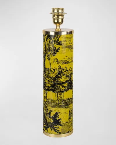 Fornasetti Giardino Settecentesco 17" Cylindrical Lamp Base In Multi