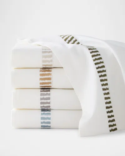 Amity Home Savona Embroidered Pillowcase Pair, Standard In White