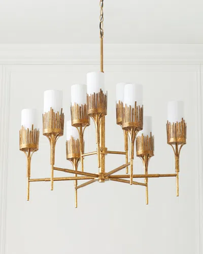 Lucas + Mckearn Sawgrass 9-light Chandelier In Gold Leaf In Gold