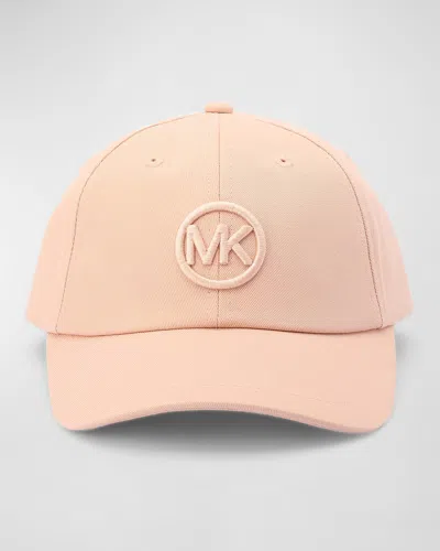 Michael Kors Mk Logo Baseball Cap In Brown