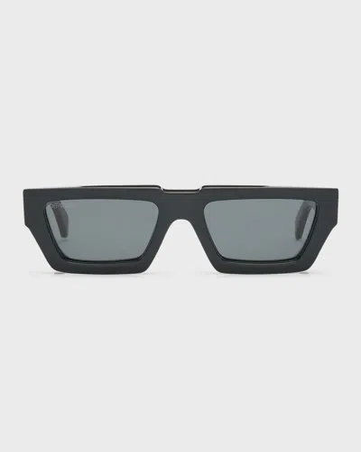 Off-white Manchester Acetate Rectangle Sunglasses In Black