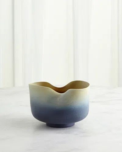 Global Views Indent Ceramic Bowl In Multi
