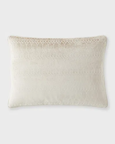 Callisto Home Trylan Scroll Decorative Pillow In Neutral