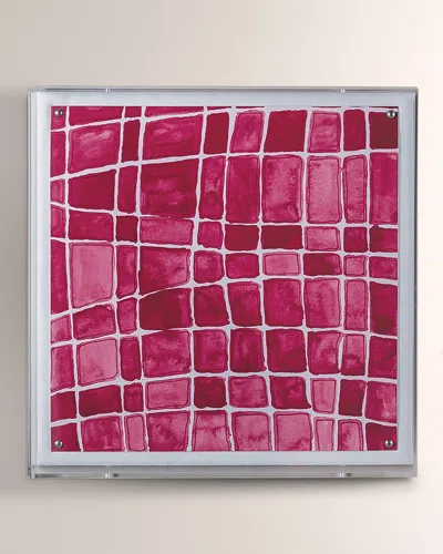 Port 68 Magenta Squares Wall Art In Purple