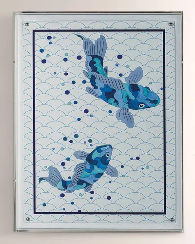 Port 68 Blue Koi I Giclee Wall Art In Multi