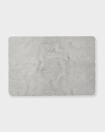 Nomi K Brushstroke Silver-plated Rectangular Placemat In Gray