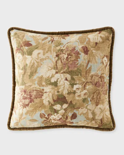 Sherry Kline Home Eloise Floral Euro Sham In Brown