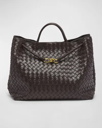 Bottega Veneta Andiamo Large Leather Tote Bag In Gold