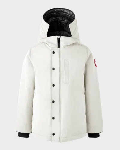 Canada Goose Kids Down Padded Logan Parka Jacket In Black