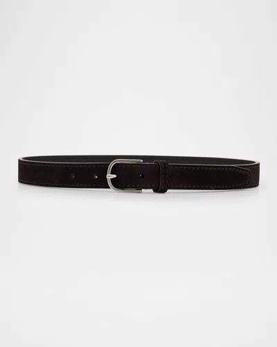Totême Suede Leather Belt In Brown