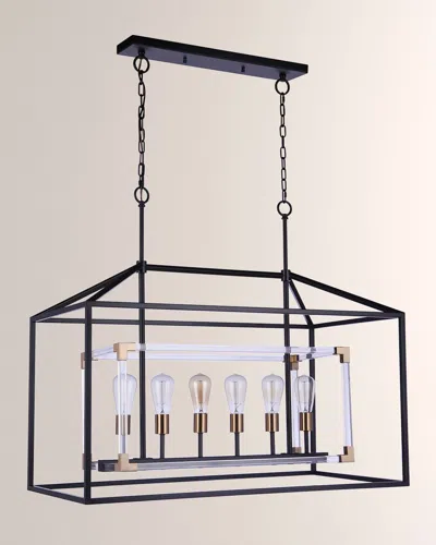Ellington Aaron 6-light Island Chandelier In Black