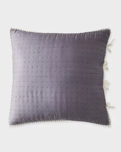 Designers Guild Chenevard Silver & Slate Euro Sham In Silver