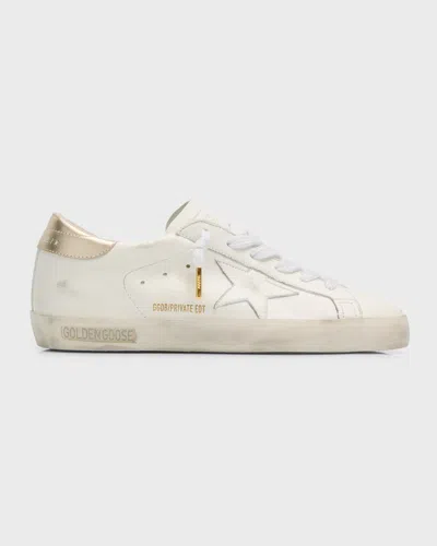Golden Goose Super-star Low-top Leather Sneakers In White
