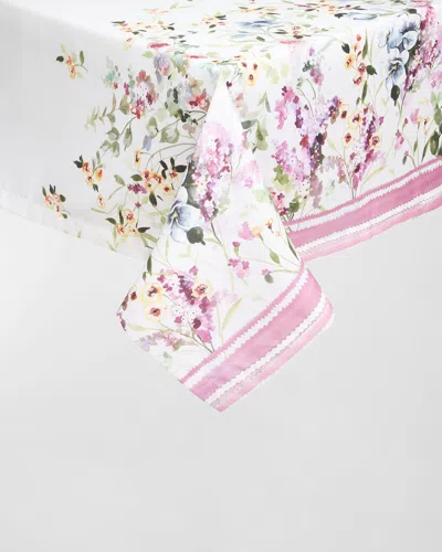 Mode Living Gardenia Tablecloth, 70" X 128" In Pink