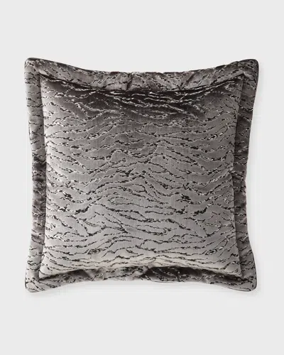 Olivia Quido Safari Main Euro Sham, 26" Square In Gray