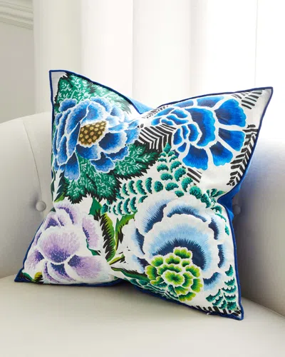 Designers Guild Rose De Damas Cushion, 22" Square In Blue
