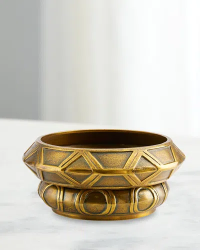 Arteriors Millenia Stacked Centerpiece, Set Of 2 In Gold