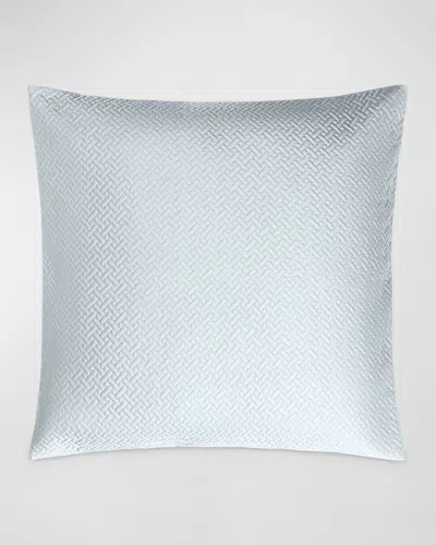 Matouk Basketweave Quilted Euro Sham In White