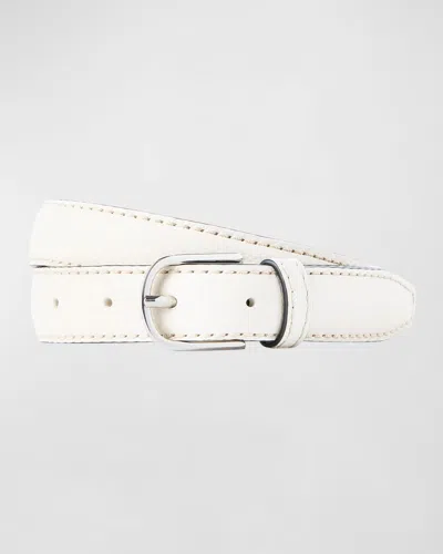 Totême Slim Trouser Leather Belt In White
