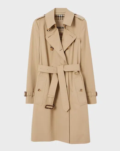 Burberry Chelsea Belted Double-breasted Trench Coat In Neutral