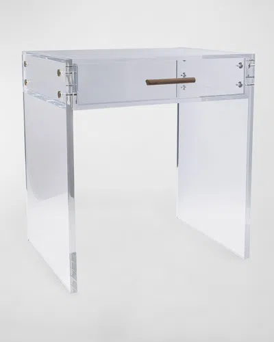 Port 68 Milan Clear Tray Top End Table In Transparent