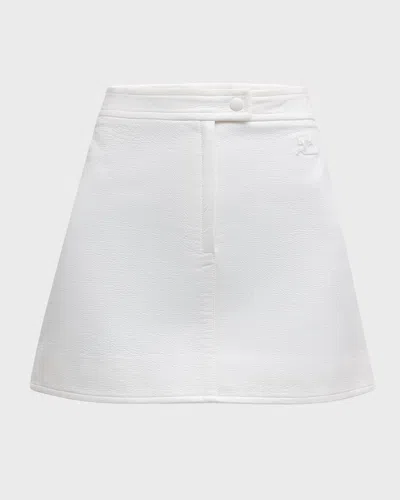 Courrèges Reedition Vinyl Mini Skirt In Multi