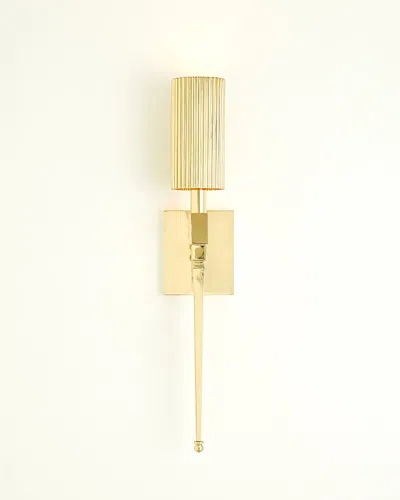 Global Views Fluted Single Sconce - 24" In Gold
