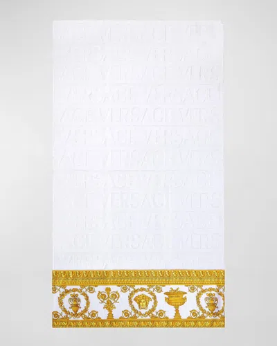 Versace Barocco & Robe Hand Towel In Black