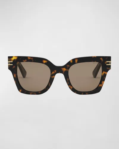 Bvlgari B. Zero1 Geometric Sunglasses In Brown