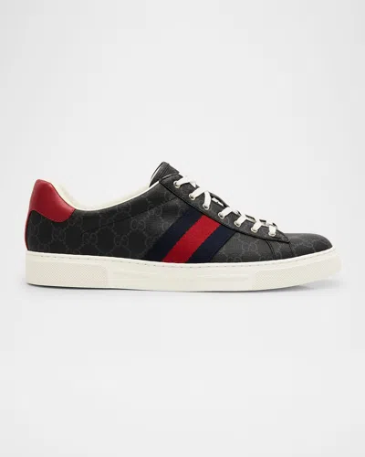 Gucci Jacquard Fabric Low-top Sneakers In Multi
