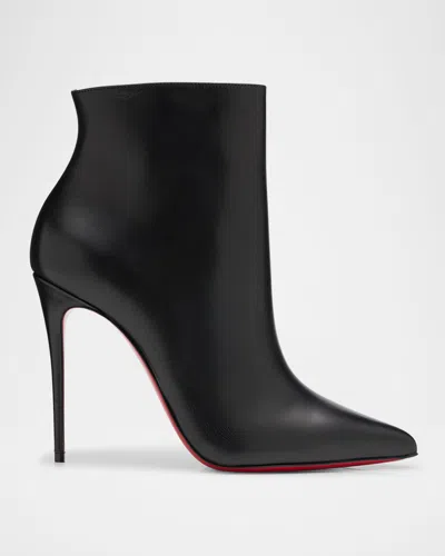 Christian Louboutin So Kate Booty High Heels Ankle Boots In Black Leather In Black